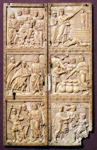 Díptico que Muestra los Milagros de Cristo, c.450-460 d.C.